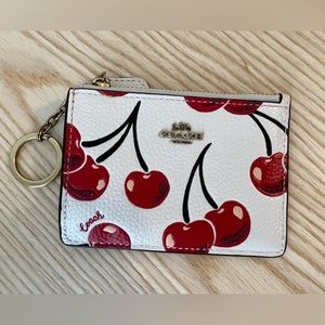 Coach Mini Skinny Id Case in Cherry Print